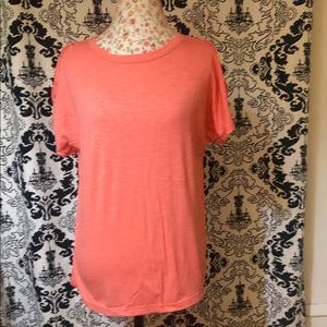 Jones New York Coral Top With X Shoulder Design